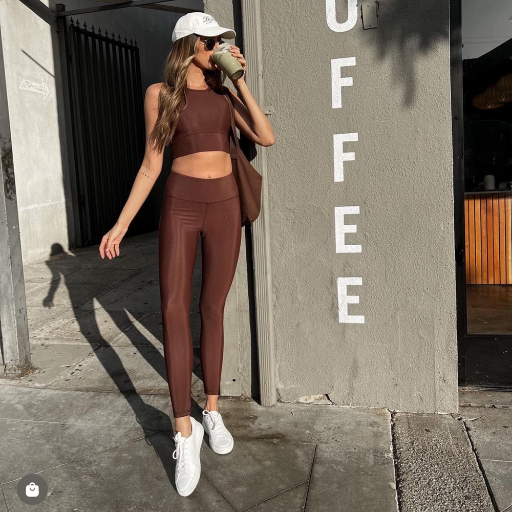 Strut-This Kendall Legging Chocolate Rib OSFM